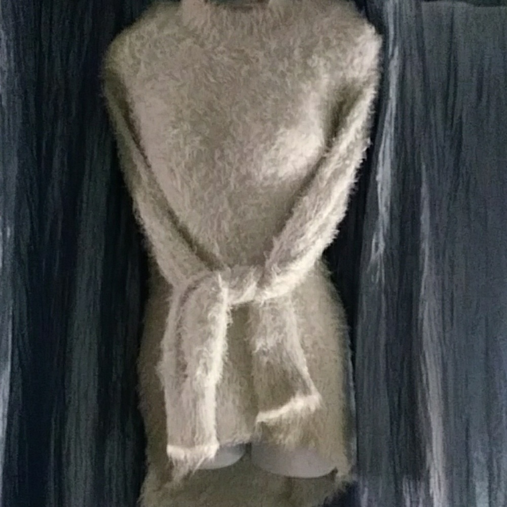 Vintage Mock fur crew neck sweatsr